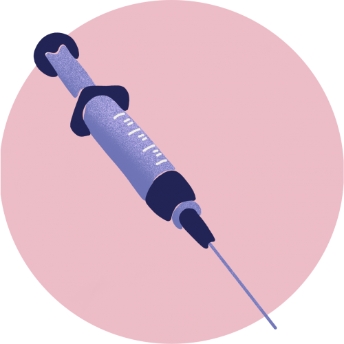 Illustration of the contraception injection