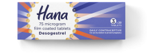 A packet of Hana contraceptive pills