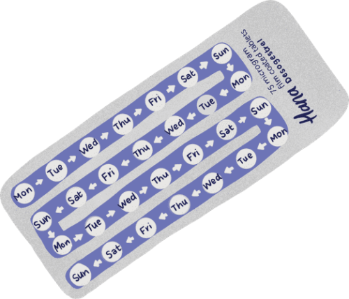 A blister strip of Hana 75 microgram film-coated tablets